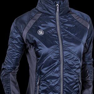 Blue Equestrian Puffer Jacket